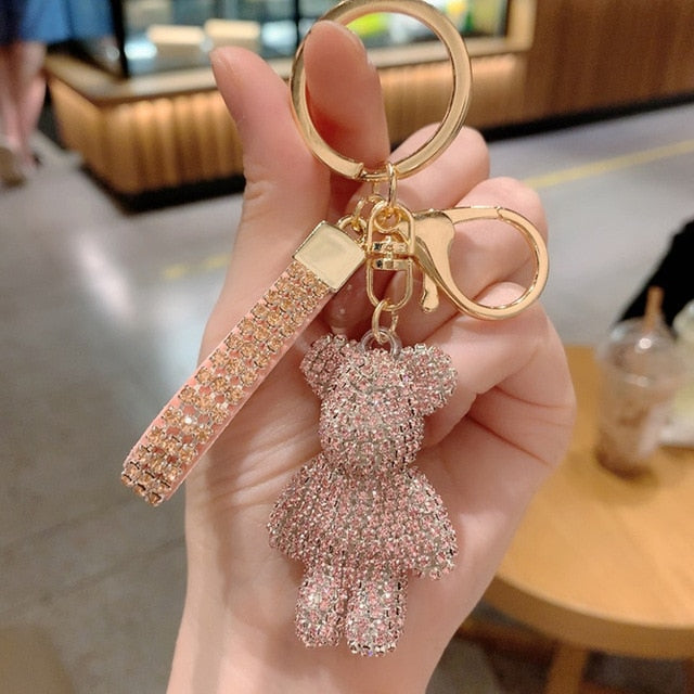 Rhinestone Animal Keychain