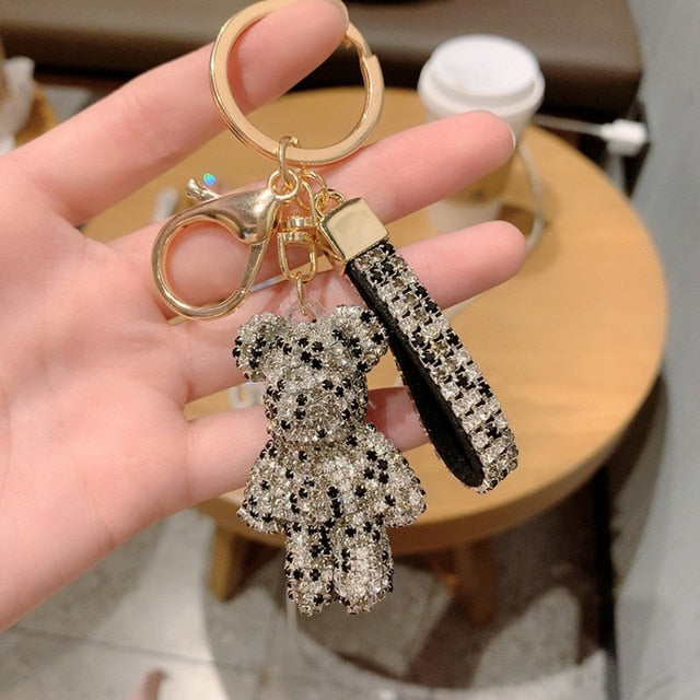 Rhinestone Animal Keychain