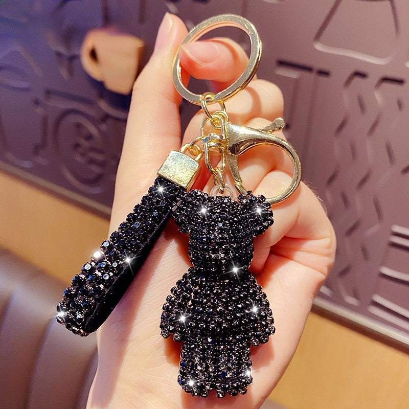 Rhinestone Animal Keychain