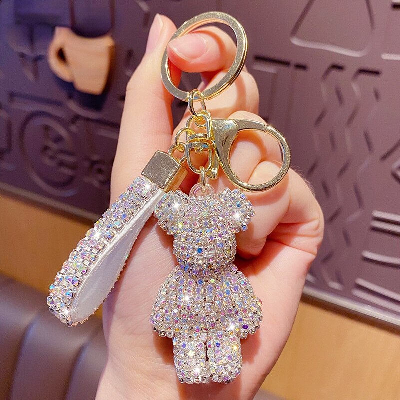 Rhinestone Animal Keychain